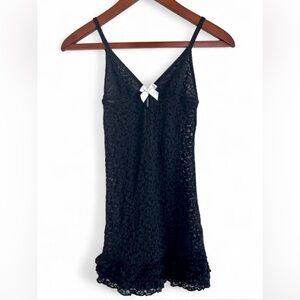 Victoria’s Secret Sexy Little Things Black Lace Chemise XS